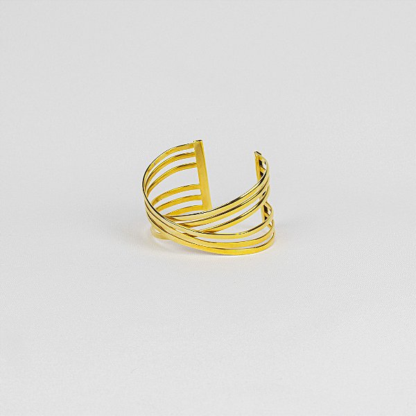 Bracelete Ajustável Sofisticado Linhas Entrelaçadas