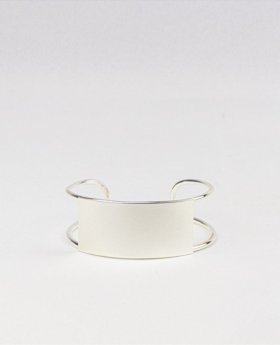 Bracelete Moderno Chapa de Metal Aberto