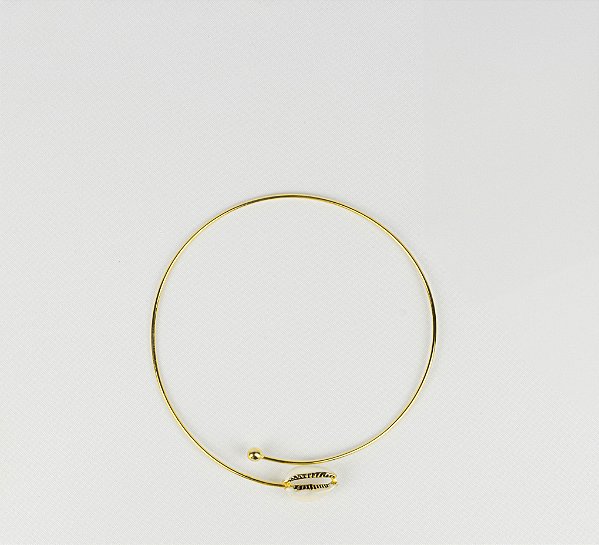 Choker Delicada Búzios e Orbe Minimalista