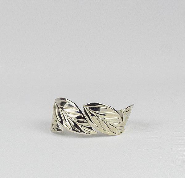 Bracelete Minimalista Folhas Aberto