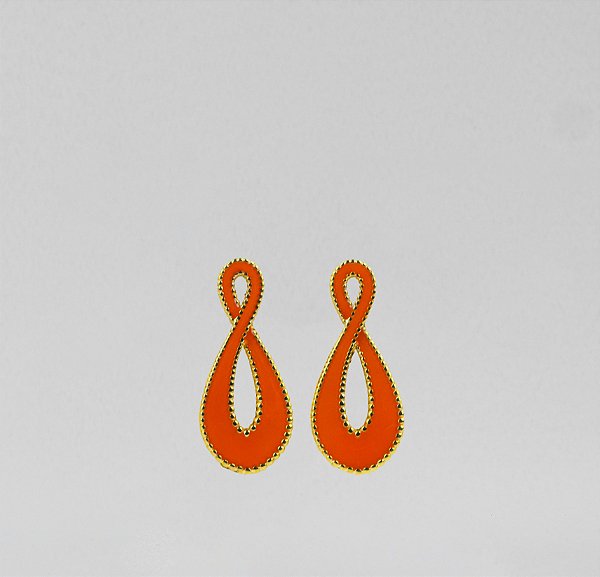 Brinco Elegante em 8 Pendente Esmaltado