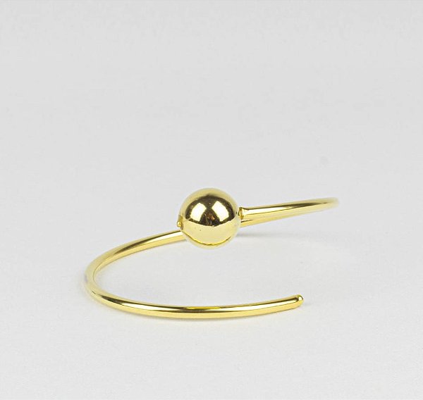 Bracelete Elegante Espiral com Orbe Central