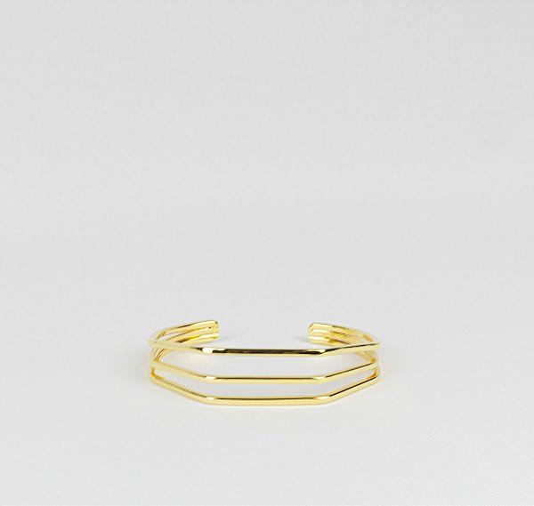 Bracelete Geométrico Coleção Traço Triplo