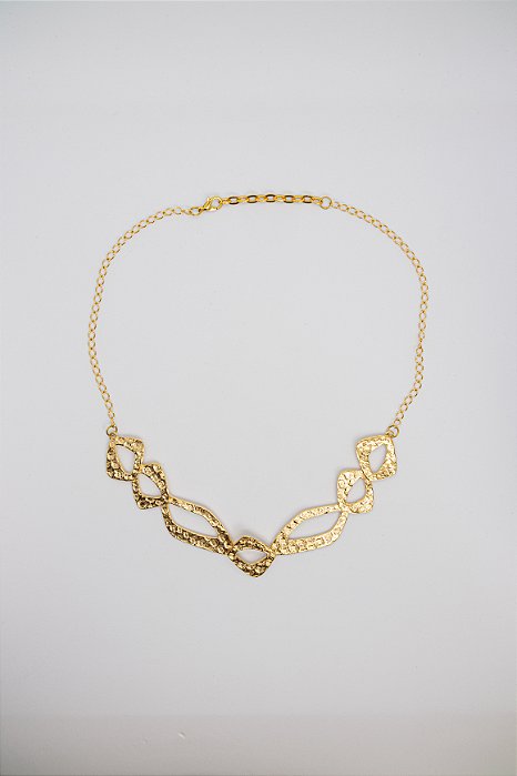 Cordão Elegante Ornamentado Coleção Elos Orgânicos Acabamento Granulado