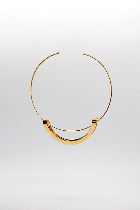 Choker Moderna Meia Lua Dobrada