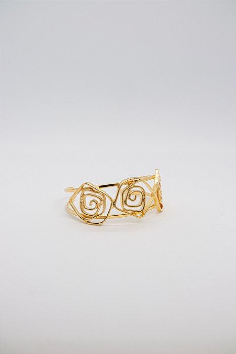 Bracelete Coleção Rosa Vazada Geométrica