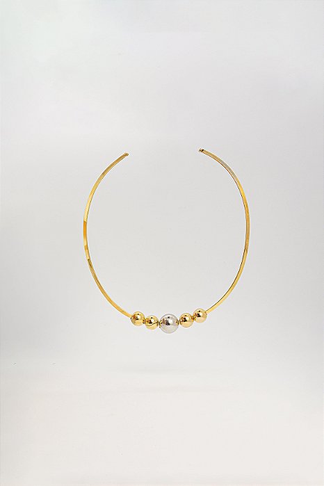 Choker Moderna Orbes Mix de Banhos Aberta