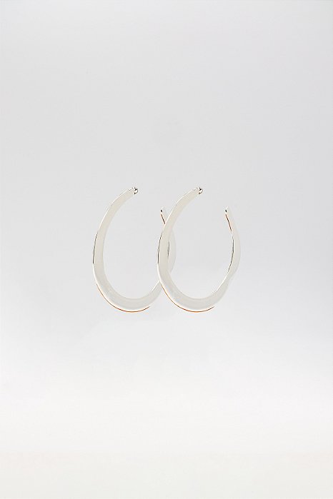 Argola Minimalista Curva Assimétrica Inferior Grande