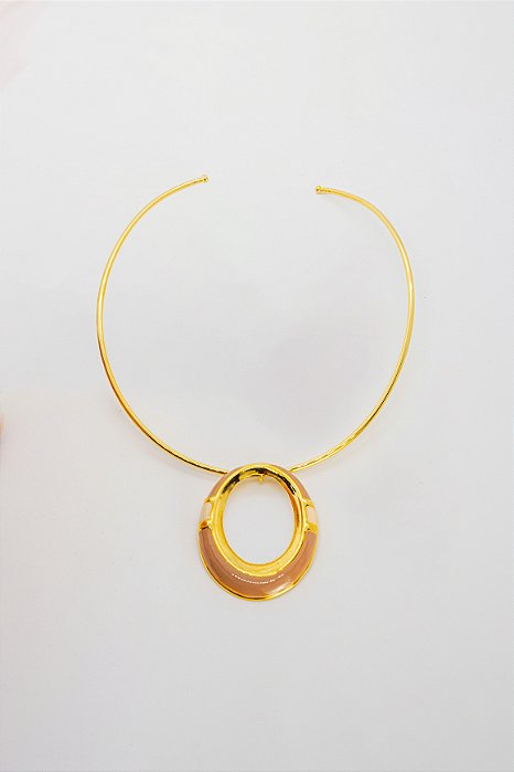 Choker Coleção Lisa Aro Esmaltado
