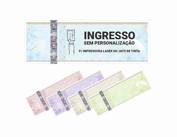 Ingresso Papel Moeda - 15x5cm - Pct 1000 unid
