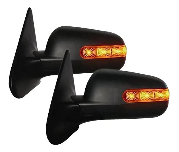 PAR FITA LED PISCA RETROVISOR RETROLIGHT 12V AMARELA CARRO