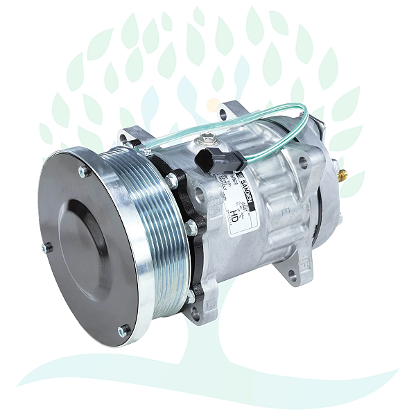 Compressor Sanden 7H15 4487 Caterpillar (8 Orelhas) 8pk 24v Polia 132mm (Orig)