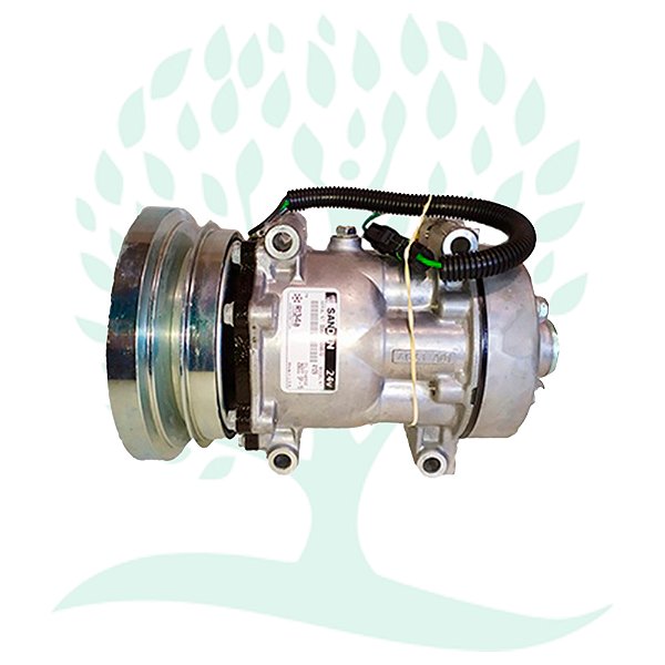 Compressor Sanden 7H15 4129U (4 Pass) Case 865B New Holland Pa Carregadeiras e Motoniveladoreas 1A  24V (Orig)