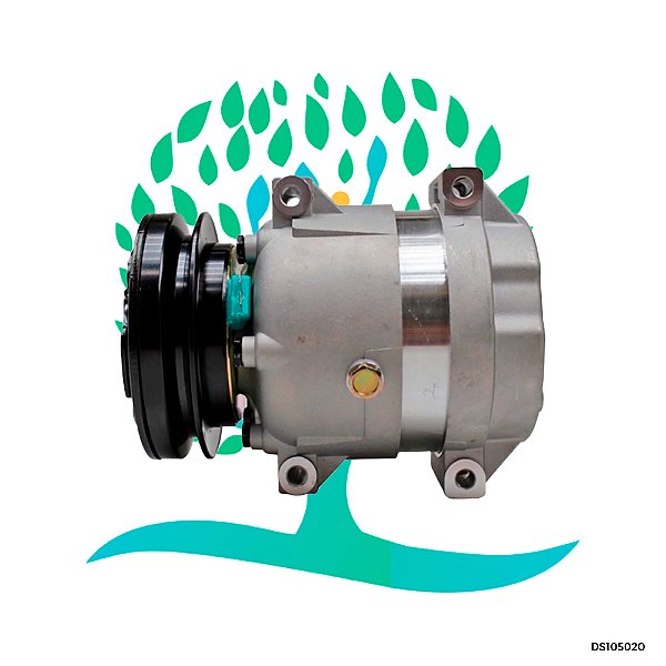 Compressor Harrison V5 Retroescavadeira Hyundai Polia V 24v