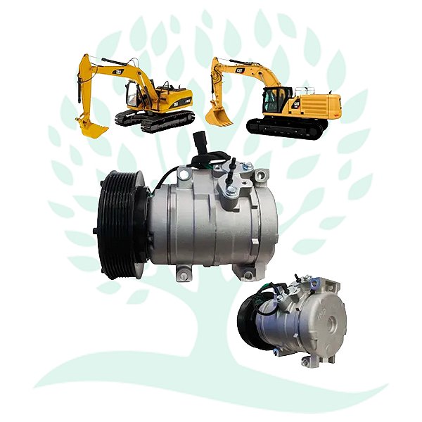 Compressor 10s17 Caterpillar/ Komatsu Polia 8pk 24v