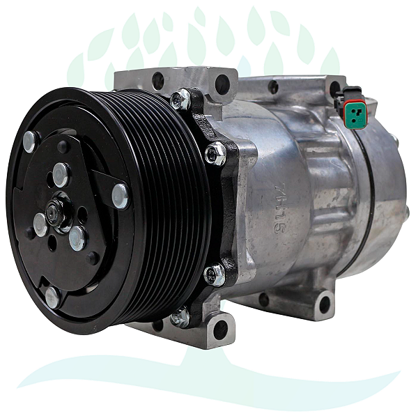 Compressor Sanden 7H15 8275 / 8295 Caminhão Scania 2013> 24v Polia 10PK