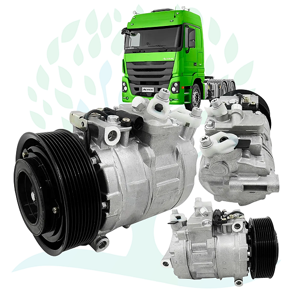 Compressor 7SBU16C Caminhão Mercedes Benz Actros 2546 2646 2651 4844 2009 / 2014 - 24V Polia 9PK
