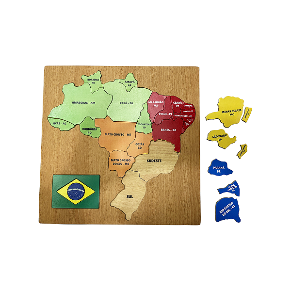 Brinquedo Didático Mapa do Brasil
