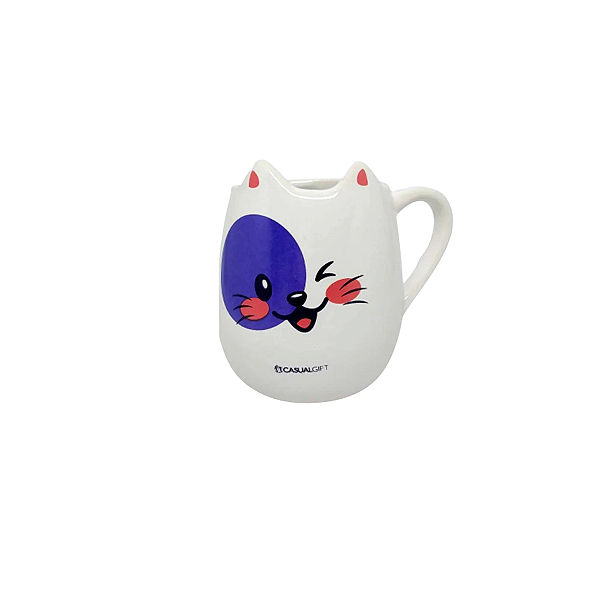 Caneca Gato de Porcelana 350ml