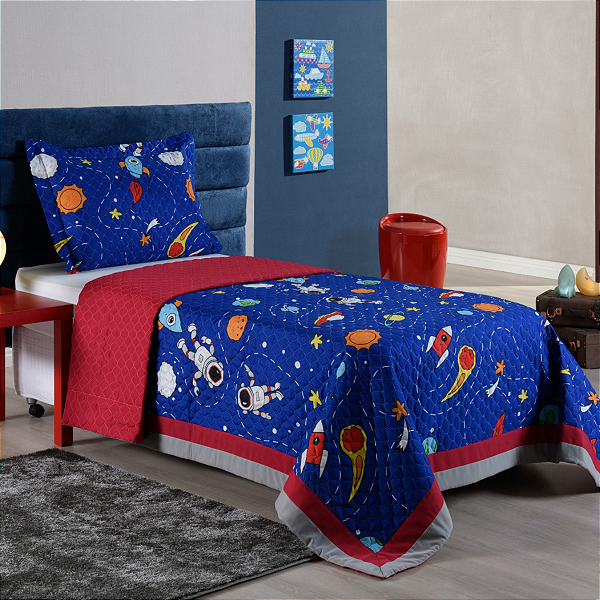 Cobre Leito SPACE 2 pc Azul Escuro