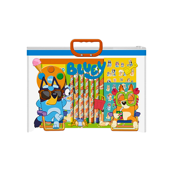 Livro P/ Colorir Bluey C/ Maleta 35x27