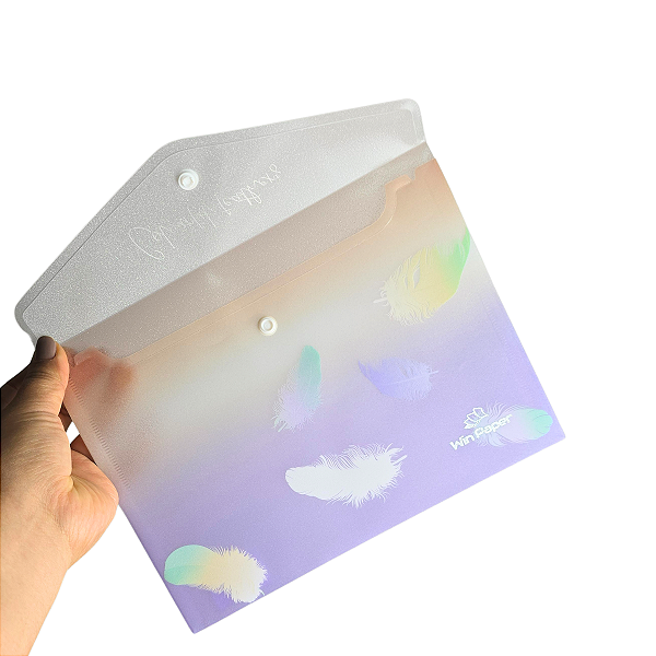Pasta Plástica Envelope Com Botão A5