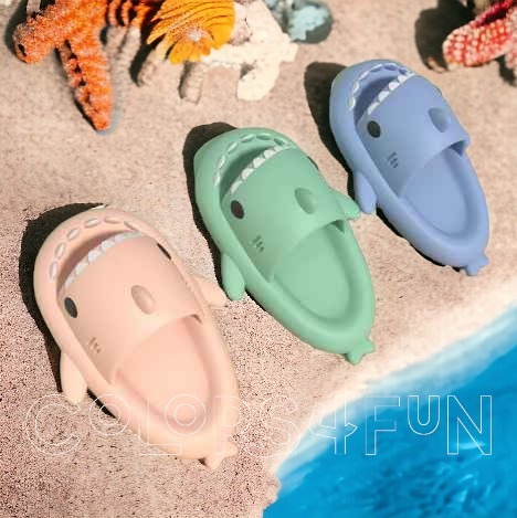 Chinelo infantil tubarão EVA cores variadas Tam 26BR a 32BR