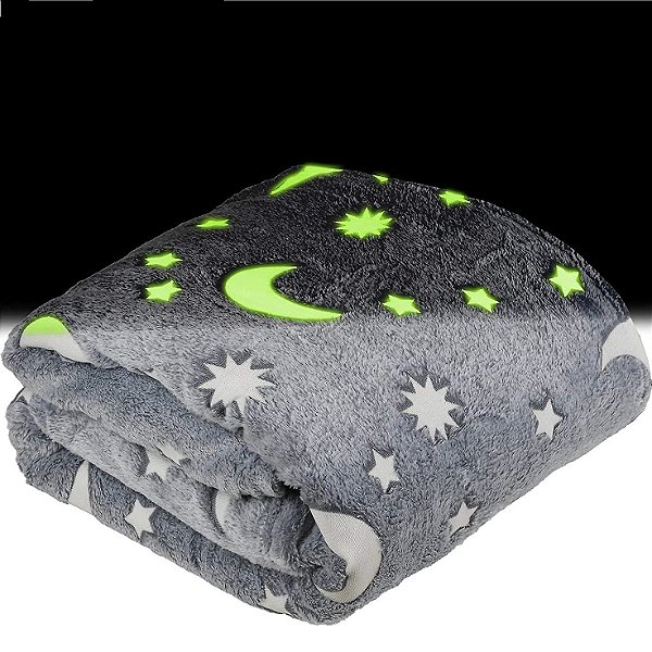 Manta Cobertor Solteiro Infantil Brilha No Escuro 1,80x1,50