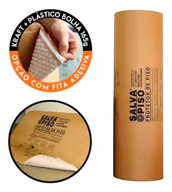 Salva Piso Protetor de Piso com Fita 1,00m X 25m - Salvabras