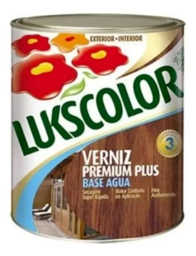Verniz Premium Base Agua Brilhante 900ml 1/4 Incolor - Lukscolor