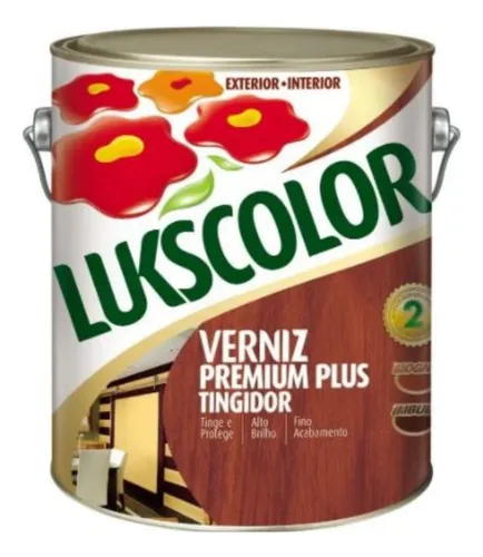 Verniz Madeira Base Água Brilhante Galão 3,6 Litro Mogno - Lukscolor
