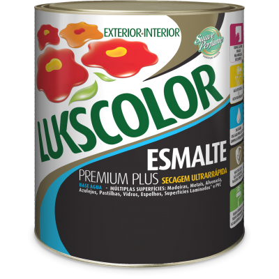 Esmalte Acetinado Base Água Branco 900ml 1/4 - Lukscolor
