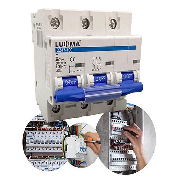 Disjuntor Triplo Din Tripolar 125a Curva C Tensão até 400v