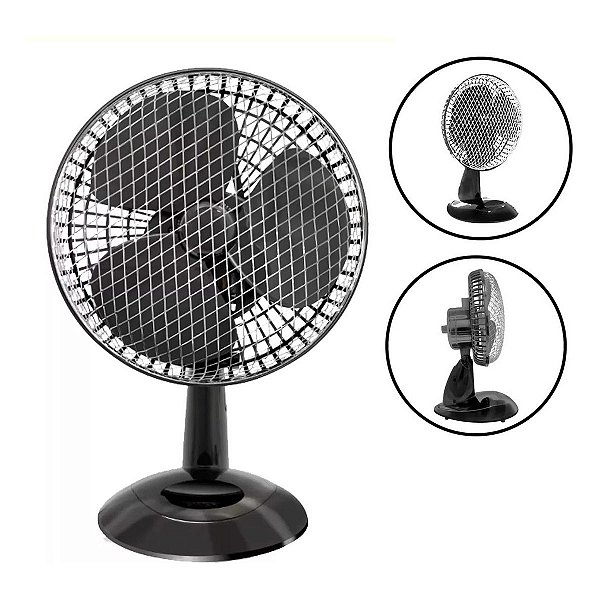 Ventilador de Mesa/Parede Personal Fame 20w Preto 3 Pás 127