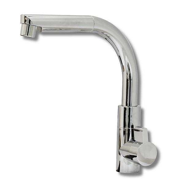 TORNEIRA FAME PREMIUM CROMADA CURVA BICA ALTA COZINHA MESA
