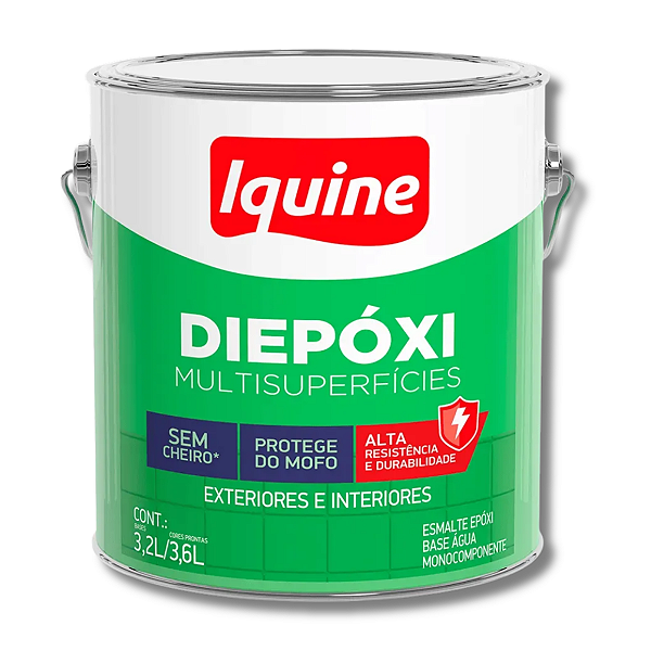 TINTA EPOXI IQUINE DIEPOXI BASE AGUA BRANCO NEVE 3,6L