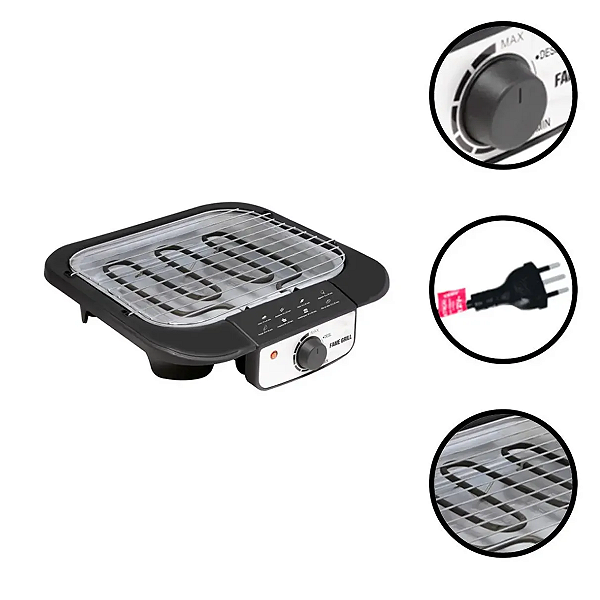 CHURRASQUEIRA ELETRICA PEQUENA 127V/1200W - FAME 3081