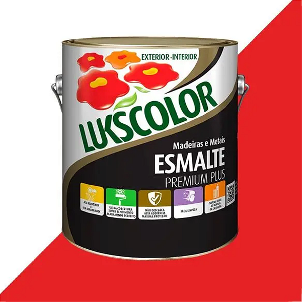 ESMALTE BRILHO LUKSCOLOR 1/4 VERMELHO