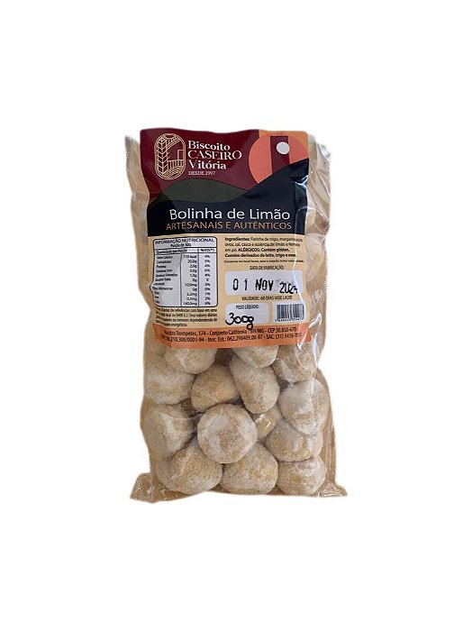 Bolinha De Limão - Biscoitos Caseiros Vitória 300g