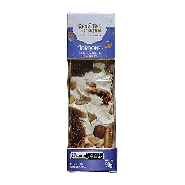 Torrone Premium Figo com Nozes e Amêndoas 90g - Renatta Ferian