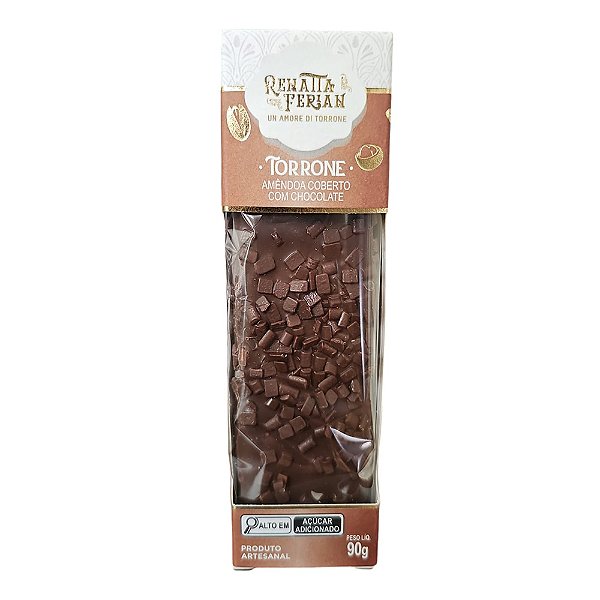 Torrone Premium Amêndoa com Chocolate 90g - Renatta Ferian