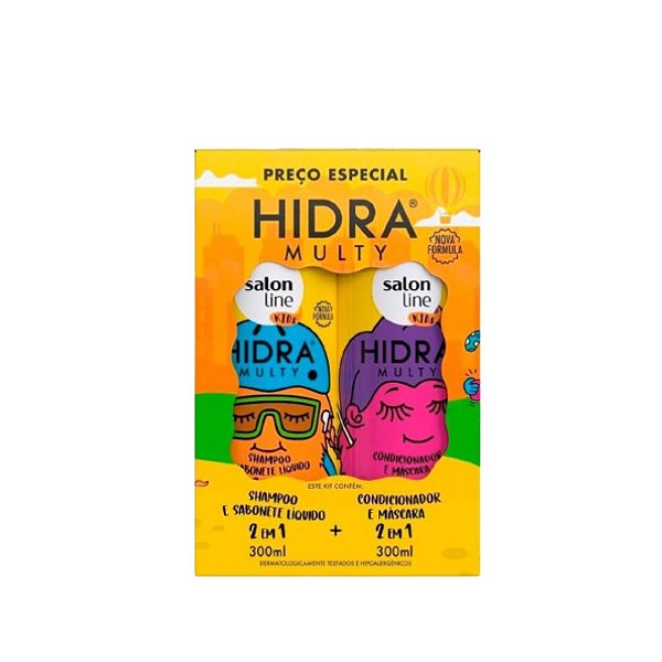 Kit Shampoo+Condicionador Hidra Multy300ml - Salon Line Kids