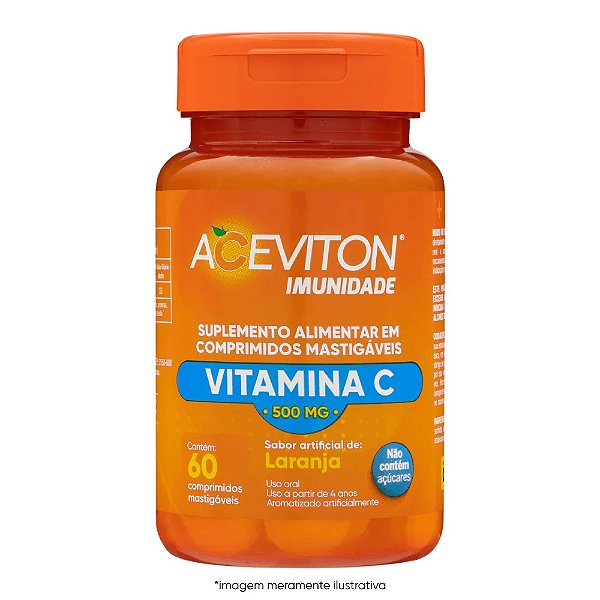 Vitamina C Aceviton Imunidade 60 Comprimidos Mastigáveis - Cimed