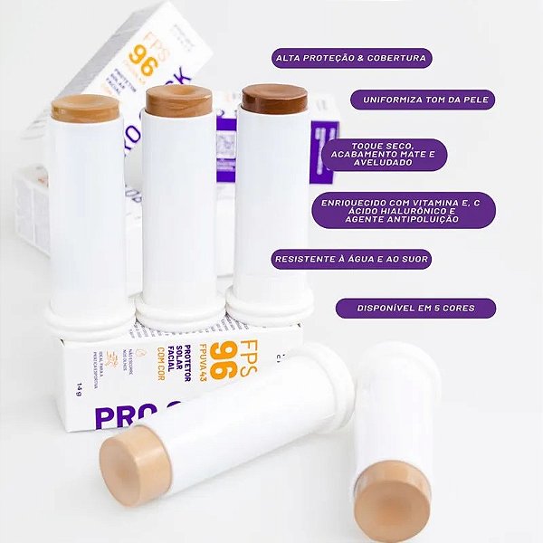 Protetor Solar Pro Stick FPS 96 c/ Cor Pink Cheeks 14g