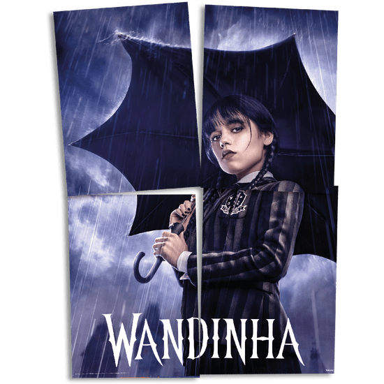 Painel 4 Lâminas Wandinha