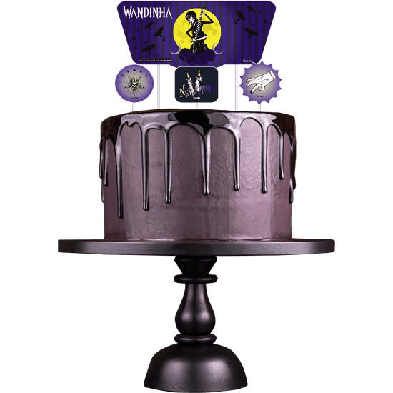 Topper Para Bolo Wandinha - 4 Un