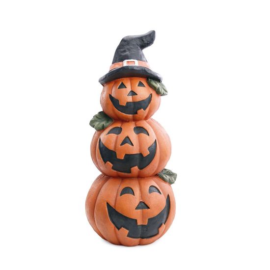 Trio de Abóboras Fantasma para Decoração de Halloween - 1 Un
