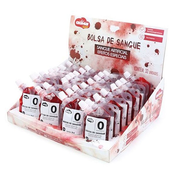Bolsa Sangue Falso Halloween - Cromus - 1 Un