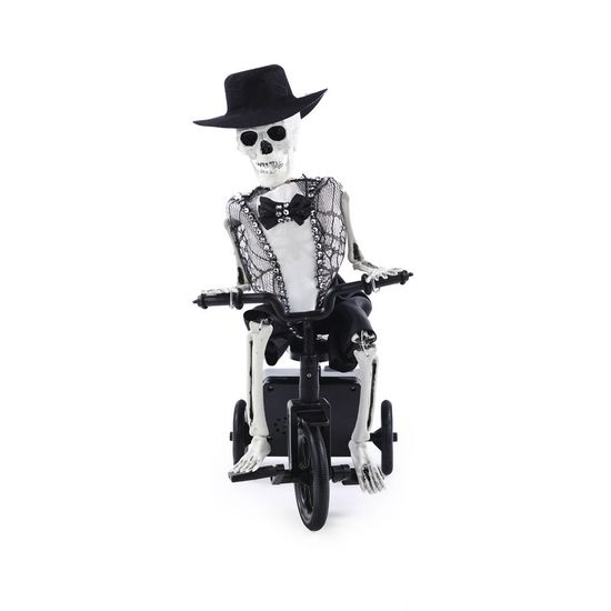 Caveira com Triciclo Com Som e Movimento 34,5cm - 1 Un