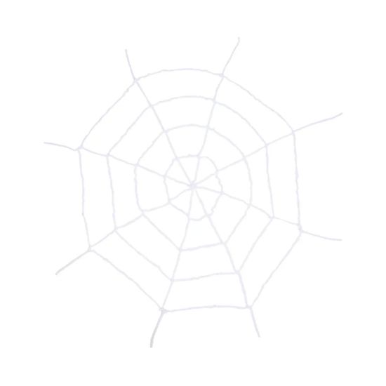 Teia de Aranha Decorativa Branca Halloween 1,55 Metros - 1 Un